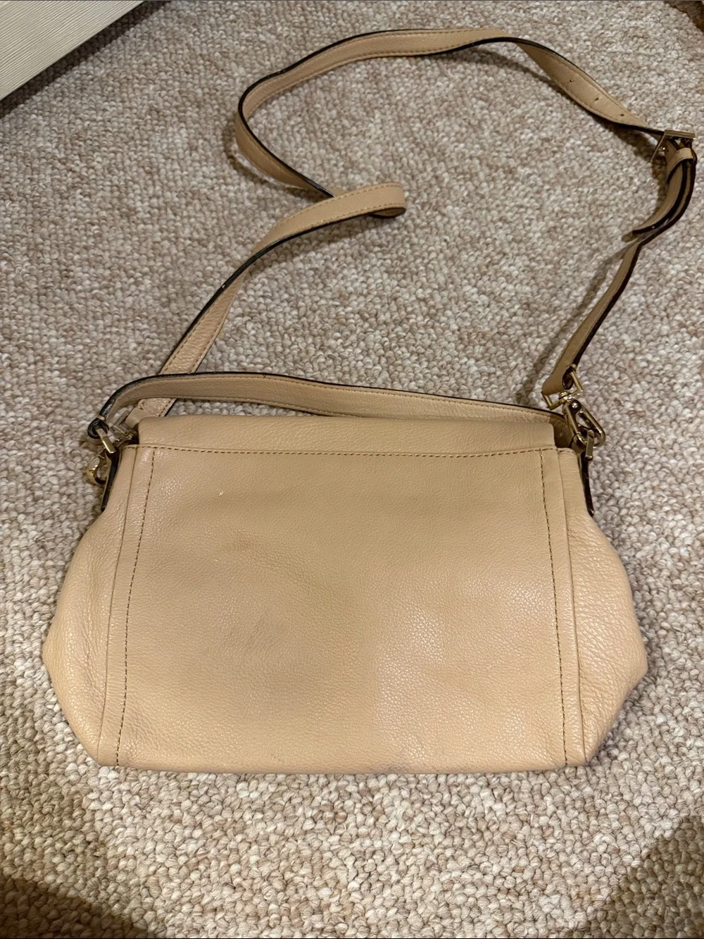 kate spade Beige Pebbled Leather Crossbody Bag
